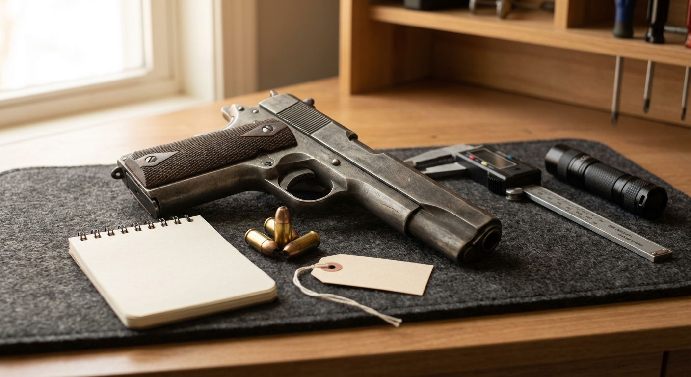 Springfield 1911 appraisal desk scene