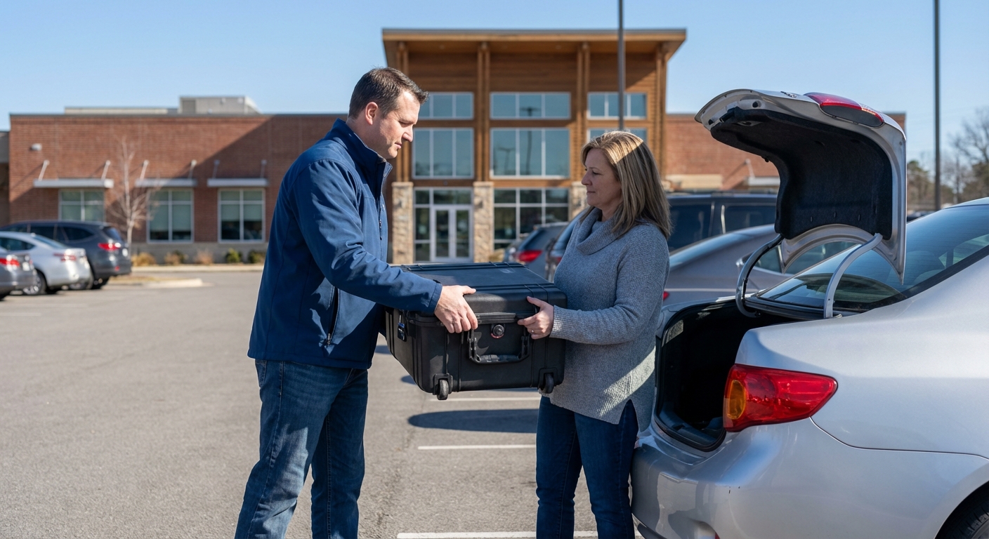 Step-by-step meeting in safe public place