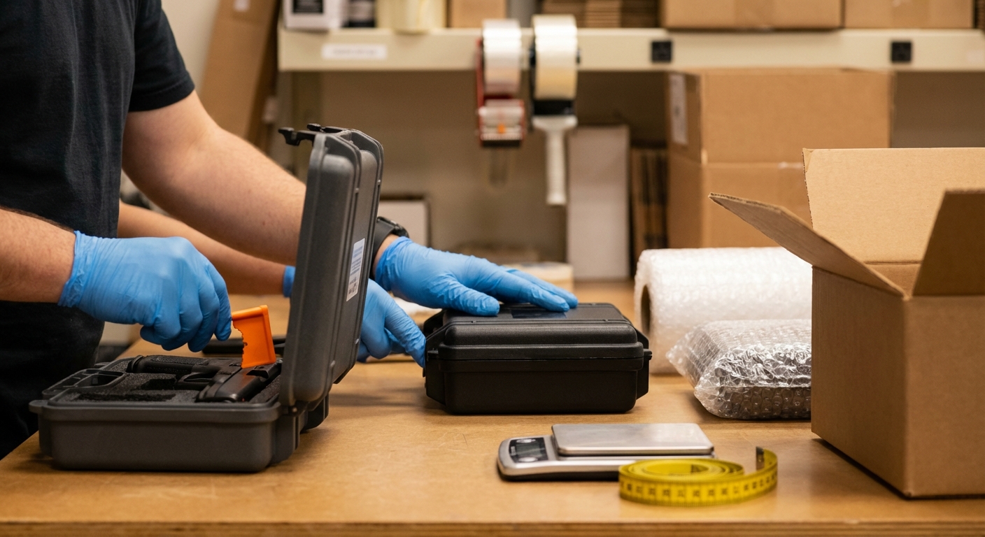 Step-by-step packing action