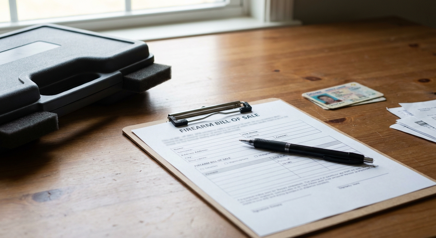 Firearm bill of sale paperwork